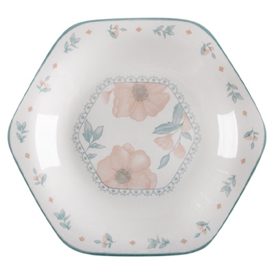 陶瓷8.5英寸六角盘家用高级感