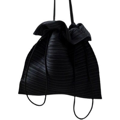 褶皱单肩包手提包小众设计