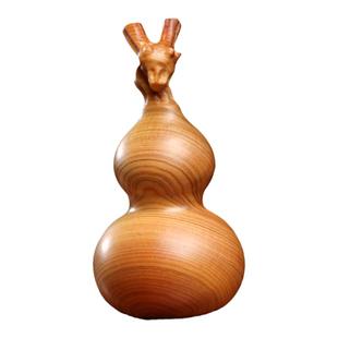 太行崖柏木葫芦摆件文玩手工龙年生肖龙头葫芦手把件福禄吉祥挂件