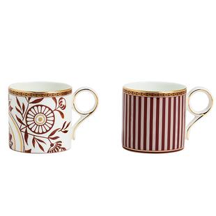 【新年礼物】WEDGWOOD威基伍德红韵盛宴马克杯咖啡杯骨瓷情侣对杯