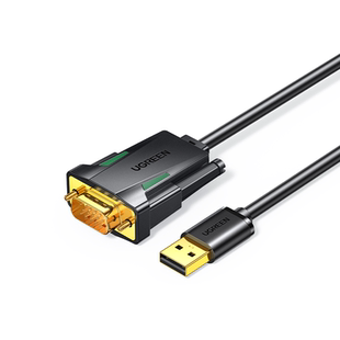 绿联usb转rs232串口线9针db9九针com调试数据线转串口公头接口打印机通讯模块转接工业级连接转换免驱动