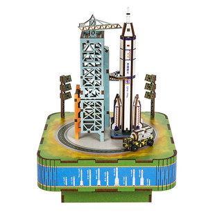 同趣八音盒航天乐章正版授权长征2号火箭飞机玩具空间站宇宙飞船