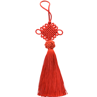 中国结挂件小装饰搭配门把手客厅电视柜装饰新年蓝绿色送人老外穗