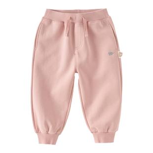 戴维贝拉儿童裤子男童运动裤束脚女童宝宝休闲裤2026春季新款长裤