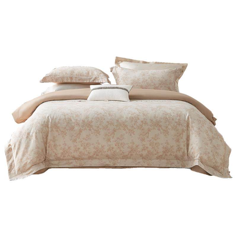 水星家纺60支长绒棉四件套轻奢套件全棉被套床单家用床品24年新品