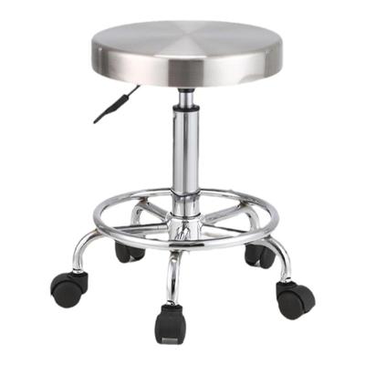 304不锈钢防静电凳子车间升降圆凳实验室工厂无尘车间工作旋转椅