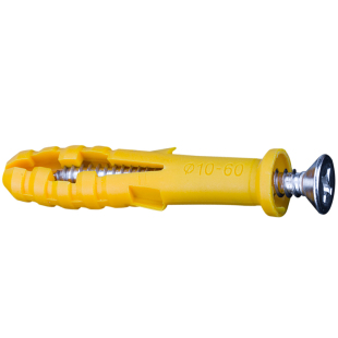 小黄鱼塑料膨胀管膨胀螺丝胶塞螺栓涨塞自攻螺丝套装6/8/10mm国标