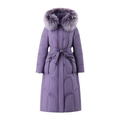 白鸭绒羽绒服中长款气质年轻妈妈女装简约外套2025年时尚保暖冬装