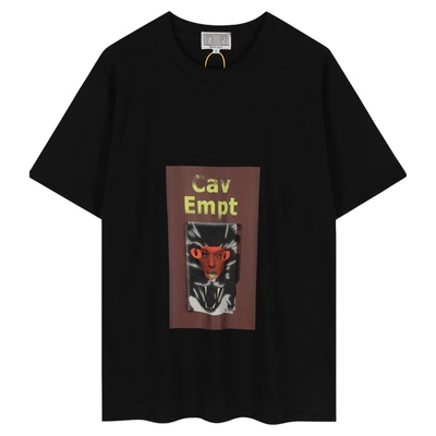 日系潮牌红脸印花宽松短袖T恤