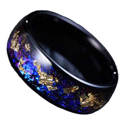 飒雅男士钨金高级感九紫离火戒指