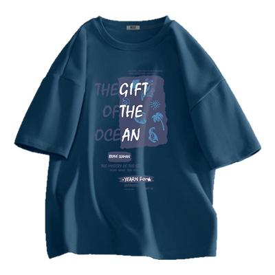 雪中飞白色纯棉短袖t恤男夏季