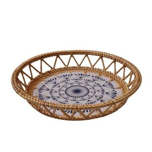 越南手工藤编隔热垫创意编织餐桌杯垫茶托碗垫紫砂壶垫配件套装