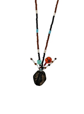 秋冬新品叠戴度假风玛瑙花瓶项链