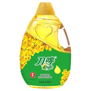 刀唛芥花籽油4.68L瓶装 菜籽油压榨家用食用植物油