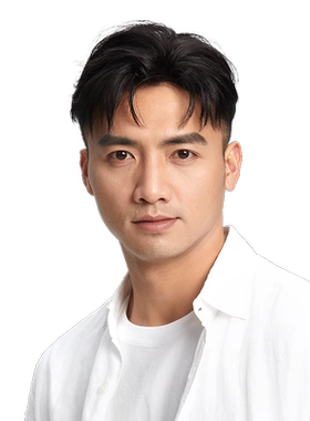 瑞贝卡假发片港式三七分真发短发片全手织逼真自然蓬松男士补发片