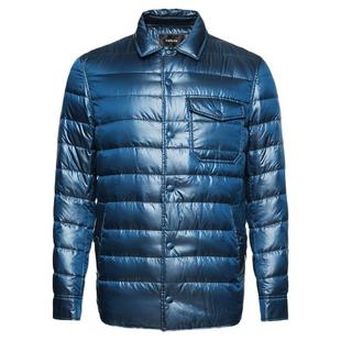 callisto卡利斯特冬男翻领亮面短款时尚羽绒服外套FJFED002DB