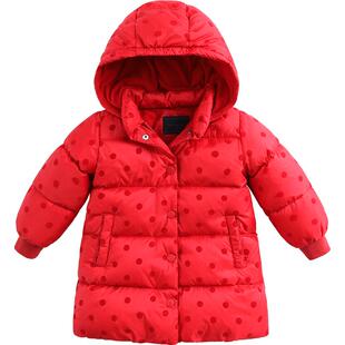 【清仓】马克珍妮冬装女童中长款加厚保暖羽绒服外套202002