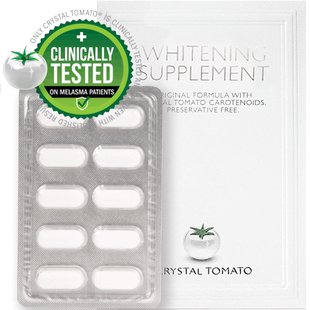 【自营】crystal tomato水晶番茄美白丸焕亮全身口服30粒/盒氨酸