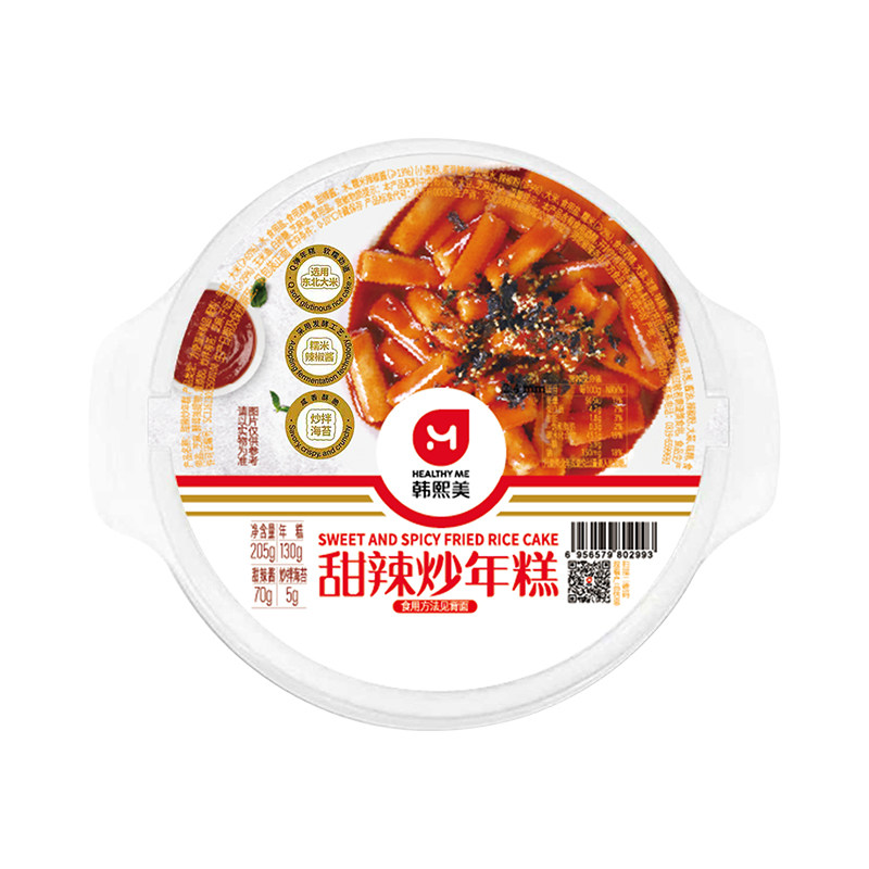 韩熙美韩式风味甜辣炒年糕芝士年糕条速食解馋微波免煮韩国小吃