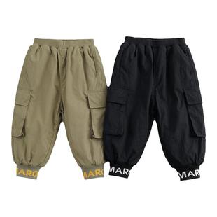 [加绒夹棉]马克珍妮男童城市户外束脚工装裤 儿童冬装裤子241379