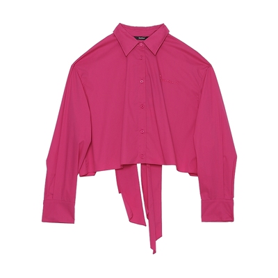 RuirUirul蝴蝶结短款衬衫上衣