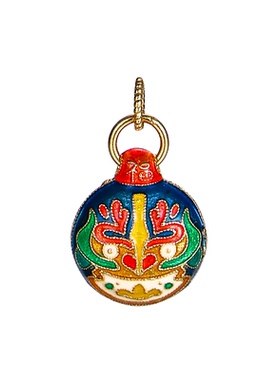 S925多彩福虎吞金兽吊坠