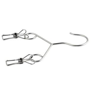 304不锈钢夹子挂晾晒袜子内衣挂架多功能简易衣服架室内外鞋垫夹