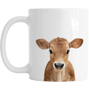 yeap!可爱个性动物陶瓷耐高温十二生肖小牛属相咖啡牛奶马克杯OX