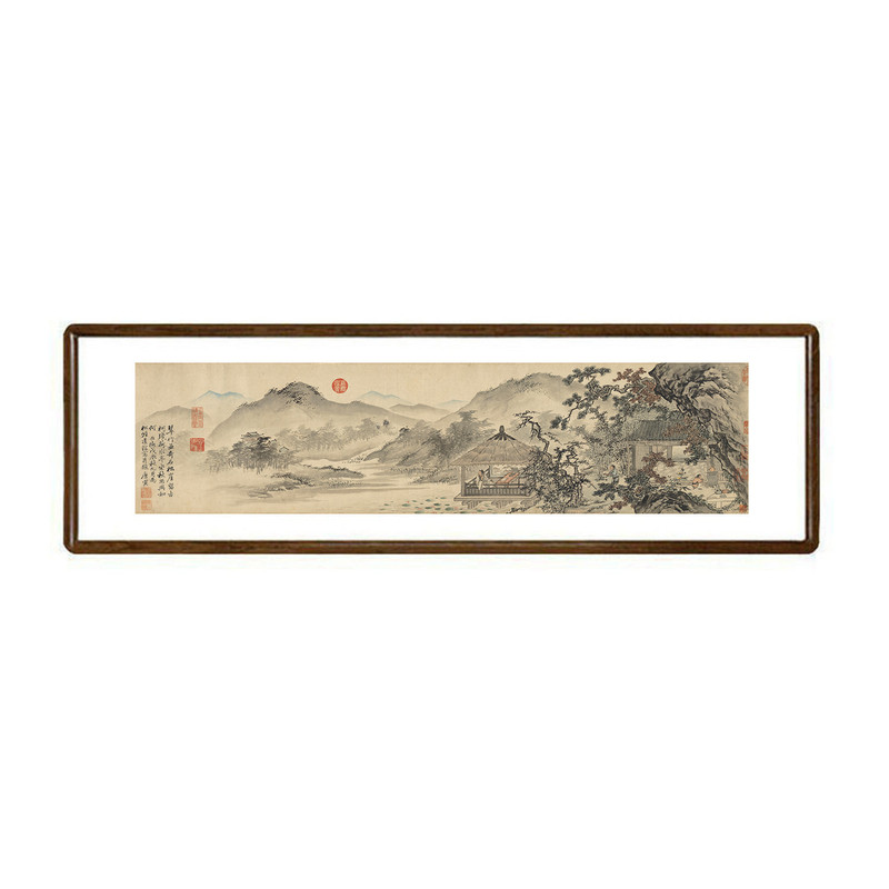 唐寅松崖别业图新中式山水挂画