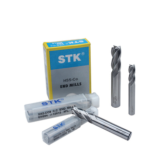 STK铣刀含钴四刃 高钴4刃白钢铣刀 M42高速钢加硬铣刀 2.0-25.0mm