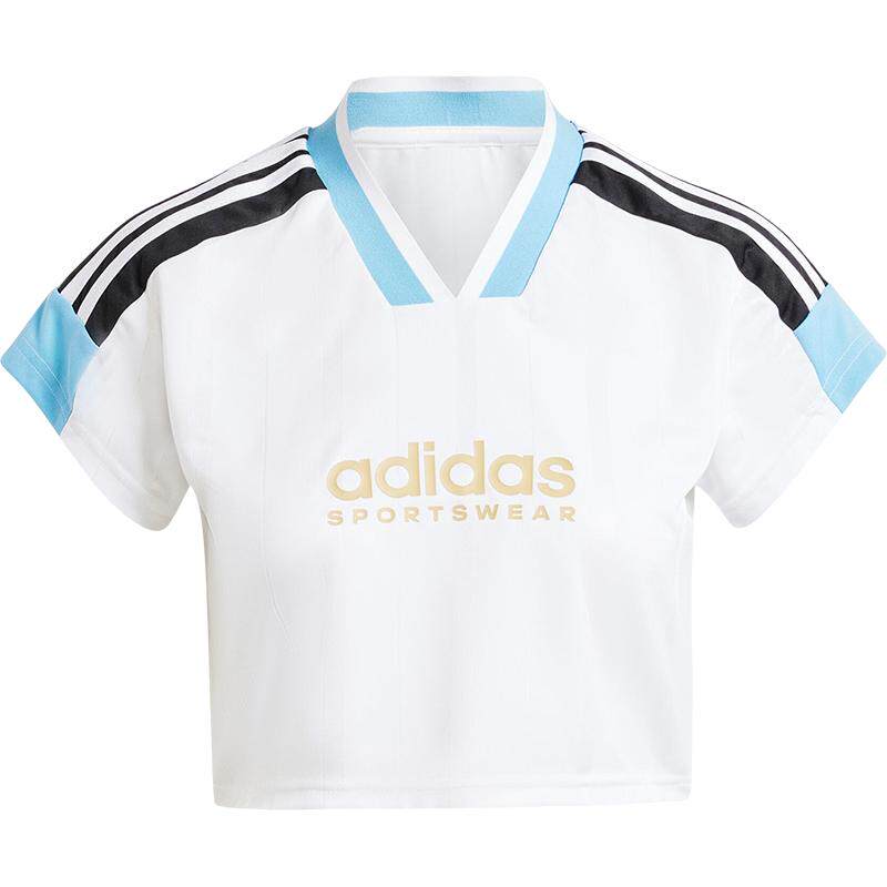 Adidas/阿迪达斯官方正品TIRO NP CRO 女士短款运动休闲T恤IZ2083