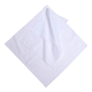 纯棉纯白色扎染蜡染专用小方巾全棉白布手帕学生幼儿园草木染布料