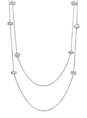 欧美金色长款双层叠戴项链