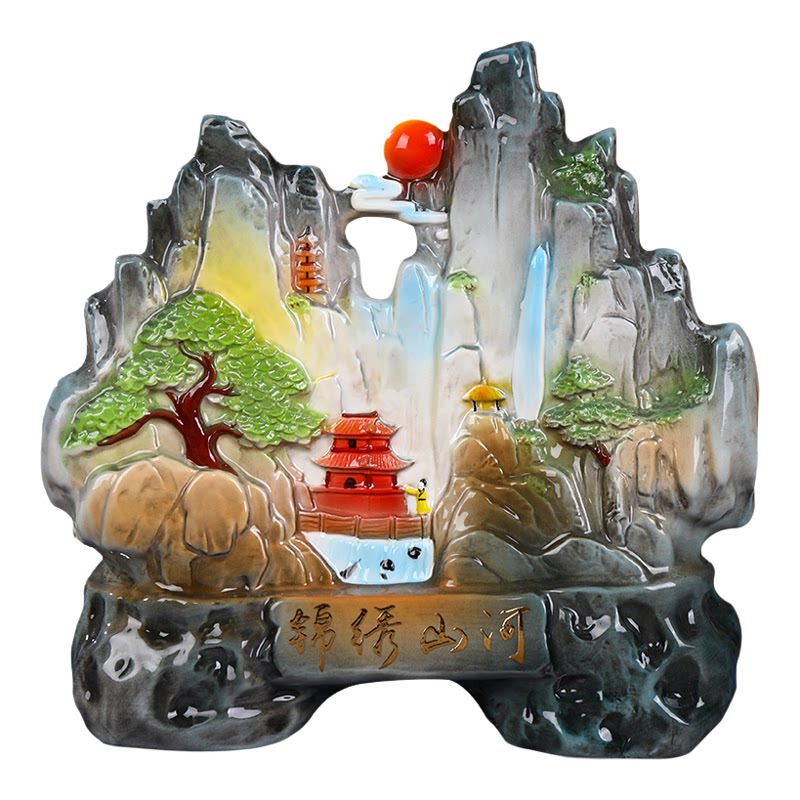 珐琅彩酒瓶景德镇颜色釉田园风
