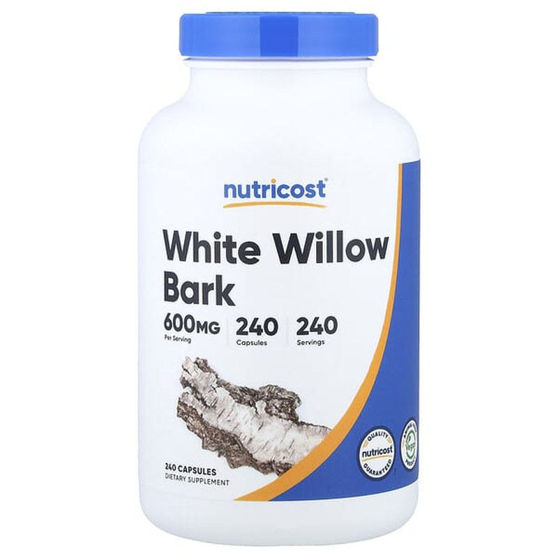 Nutricost,白柳树皮,600 毫克,240 粒胶囊