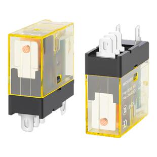 恩爵小型中间继电器RJ1S/2S-CL-D24薄型带灯5脚8脚24V220V交直流