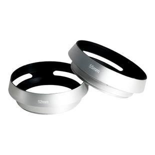 耐影镂空金属遮光罩银色37/39/40.5/43/46/49/52/55/58mm适用于佳能富士尼康索尼单反微单通用型标准遮光罩