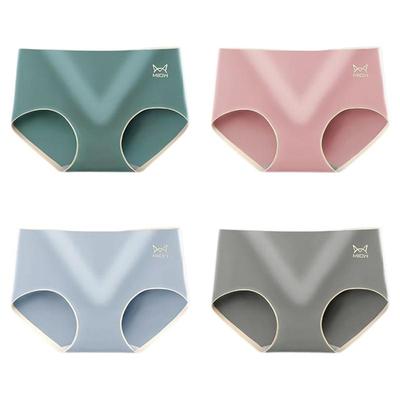 猫人正品女士内裤女学生中腰石墨烯抗菌裆纯棉内裤无痕三角短裤女