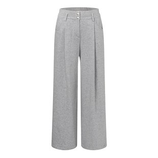 RAIVE2026春季新品女双腰头设计纯色直筒宽松长裤纯色裤子卫裤