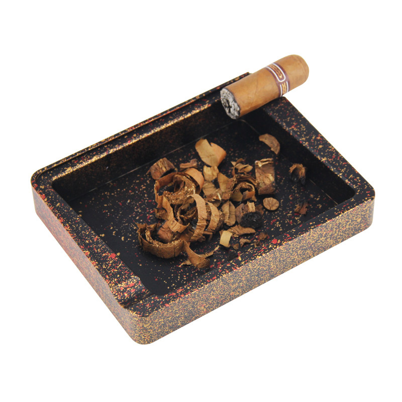 铝合金雪茄烟灰缸Lafuli黑色飘花