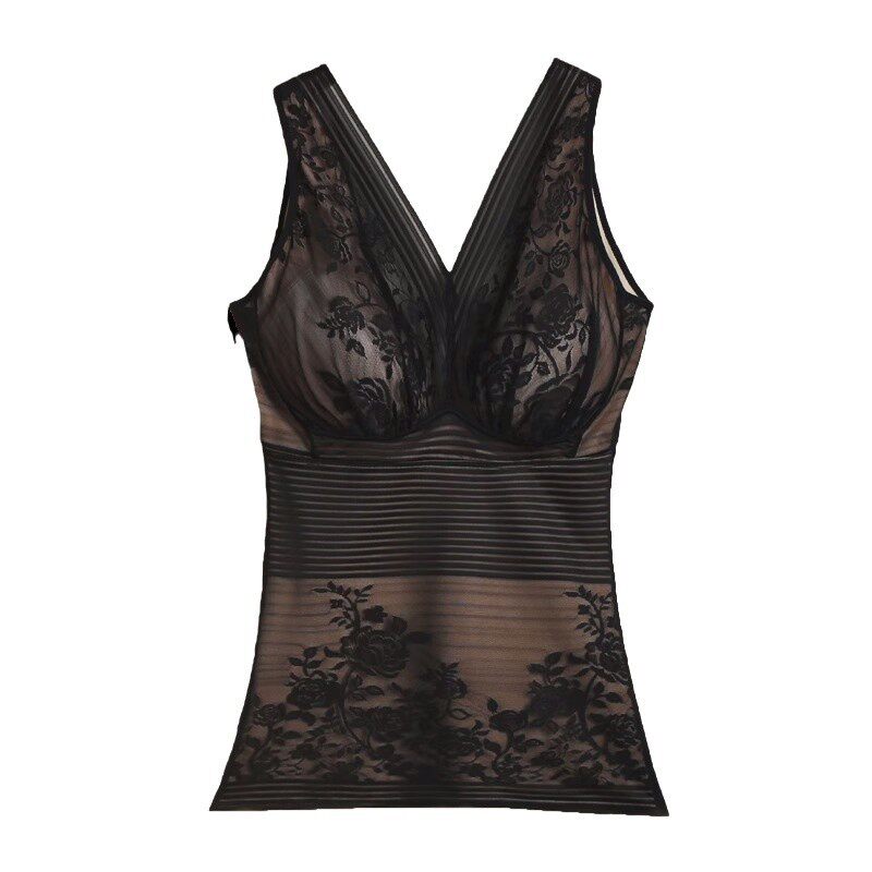 秋冬保暖无痕内衣女一体背心式胸罩加绒加厚德绒修身收腹内搭吊带