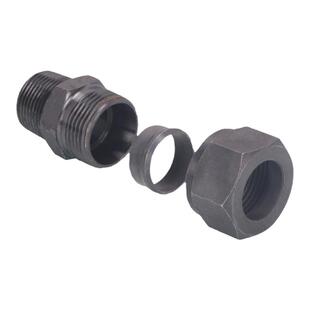 液压卡套直通24°内锥公制H型转英制平口6/8/10/12/14卡管直接