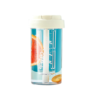 tritan水杯女生夏季高颜值大容量双饮塑料便携带茶漏吸管杯子男生