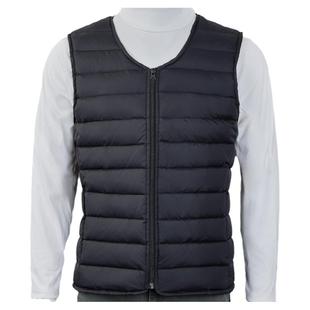 羽绒马甲男式宽松短款秋冬季保暖中老年鸭绒坎肩加厚羽绒背心男款