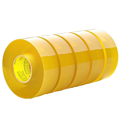 打包透明胶带5卷装4.5cm宽透明黄