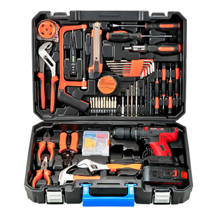 哈博锂电钻工具箱套装多功能家用电动螺丝刀起子维修工具套装