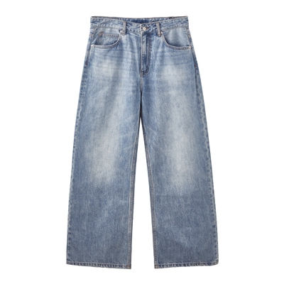 洗水休闲冰蓝长裤PRETTYRIVER