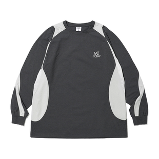 录士LUSHISI贯穿主题拼接撞色防晒拼接复古休闲骑行运动速干长袖