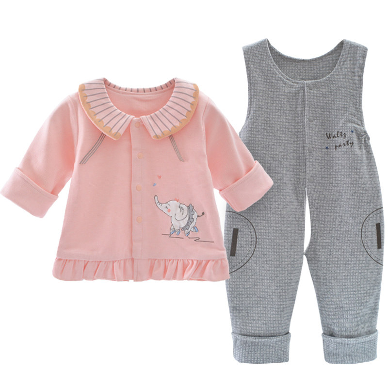 3个月双层新生儿春季夹衣外出服