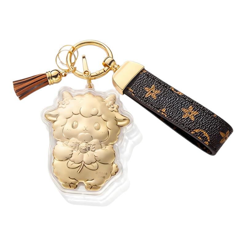 马上有钱钥匙扣小羊有钱花挂件发财暴富书包包挂饰手机链绳可定制